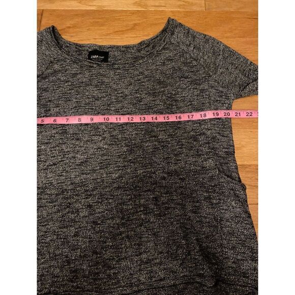 Zara knit, women's grey long sleeve casual sweater with side pockets size small - Picture 6 of 7